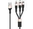 Кабель Hoco USB X26 Xpress 3 в 1 для Lightning, Micro USB, Type-C, 2.0A, 1 м, черный с золотым 093057 1