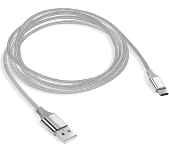 Кабель TTEC AlumiCable Type C Charge/Data Cable 2.0. Длина: 120 см. Цвет: серебристый 2DK18G