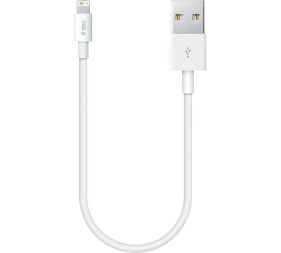 Кабель TTEC Lightning - USB-A Charge/ Data Mini Cable. Длина: 30 см. Цвет: белый 2DK7512B