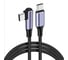 Кабель KS-is USB-C M угловой 90 USB-C M (KS-491A) KS-491AB-2 1