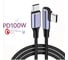 Кабель KS-is USB-C M угловой 90 USB-C M (KS-491A) KS-491AB-2 4