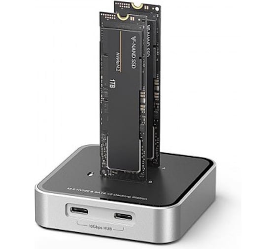 Док станция USB KS-is для двух накопителей M.2 NVMe, NGFF USB-C хаб KS-911B