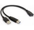 Кабель адаптер KS-is USB 3.0 M-F с питанием KS-447 1
