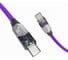 Магнитный игровой кабель KS-is USB4 USB-C M USB-C M LED, сиреневый, 40Gbps, 240W, 1.2м KS-958BP-1.2 1