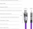 Магнитный игровой кабель KS-is USB4 USB-C M USB-C M LED, сиреневый, 40Gbps, 240W, 1.2м KS-958BP-1.2 4