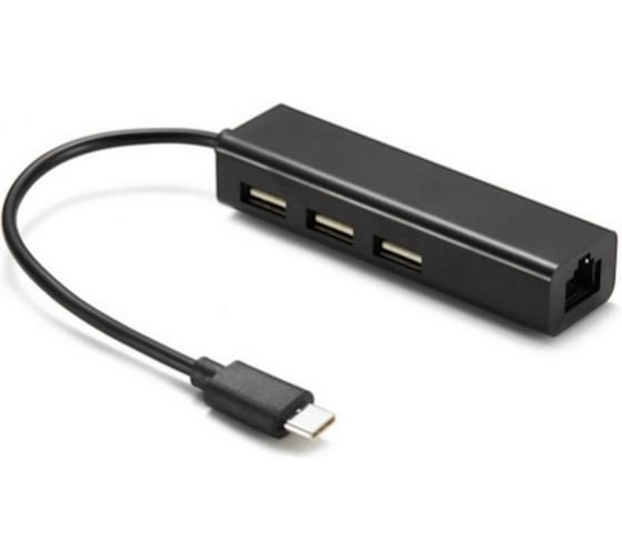USB-С хаб KS-is с портом RJ45 LAN KS-339