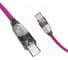 Кабель игровой KS-is USB4 USB-C M USB-C M LED, розовый, 40Gbps, 240W, 1.2м KS-958AP-1.2 1