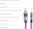Кабель игровой KS-is USB4 USB-C M USB-C M LED, розовый, 40Gbps, 240W, 1.2м KS-958AP-1.2 4