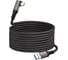 Кабель KS-is USB-A M - угловой 90 USB-C M 10Gbps, 15Вт, 2м, черный KS-894BB-2 2