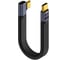 Кабель плоский KS-is USB-C - угловой USB-C для передачи данных, видео, зарядки () 8K, 40Gbps, 240W, 0.12м KS-564FA-12 1