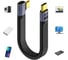 Кабель плоский KS-is USB-C - угловой USB-C для передачи данных, видео, зарядки () 8K, 40Gbps, 240W, 0.12м KS-564FA-12 2