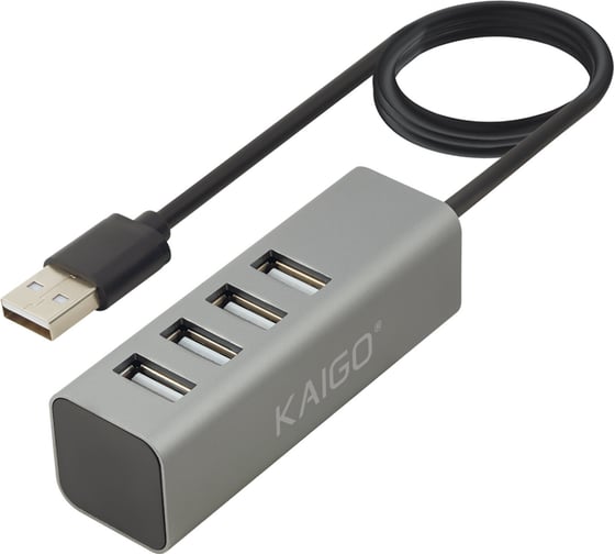 Мультифункциональный хаб-разветвитель Kaigo KG-119 USB 2.0, 4в1, 4xUSB 2.0, кабель 80 см, , 355066