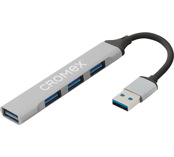 Мультифункциональный хаб-разветвитель Cromex CRX-087 USB 2.0, 4в1, 4xUSB 2.0, , 355064