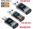 Адаптер-переходник KS-is USB-A M в USB-C F с дисплеем (KS-881AC) KS-881AС 3
