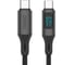 Дата-кабель PERO DC14 ULTIMATE PD Type-C to Type-C, с дисплеем, 60W, 1.2m, Black PRDC-14CC 1