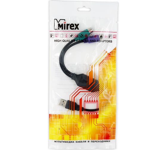 Кабель-переходник Mirex USB AM - 2 x PS/2 BCX-PC-002 13700-USBAMPS2