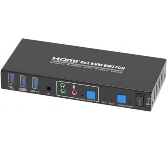 KVM переключатель KS-is HDMI x2, USB x3 KS-705B 1