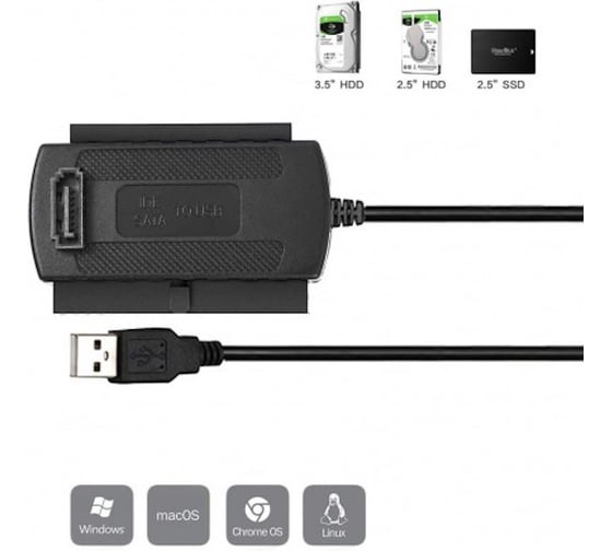 Адаптер KS-is SATA/PATA/IDE USB 2.0 с внешним питанием KS-461
