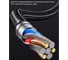 Кабель KS-is USB-C M - угловой 180 USB-C M 10Gbps, 60Вт, 2м, оплетка, черный+серый KS-889AB-2 3