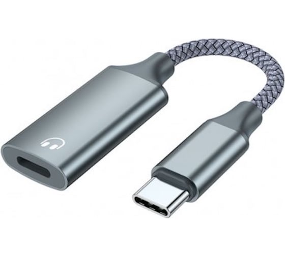 Адаптер KS-is USB-C M, Lightning F, для передачи аудио и зарядки KS-838GR-D1 1