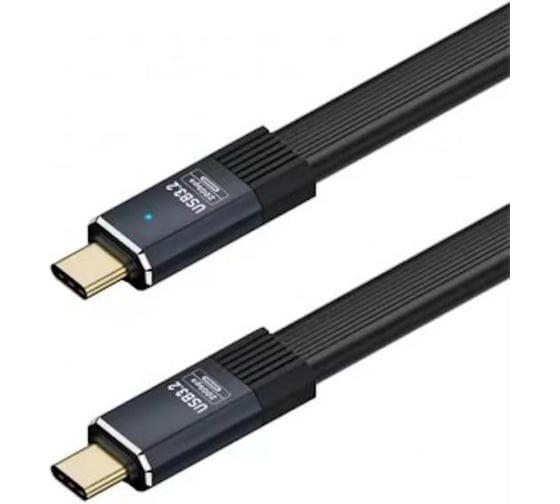 Кабель KS-is TE USB-C, USB-C, 4K, 10 Гбит/с, 100 Вт, 0.8 м KS-564FC-80