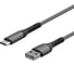 Кабель Interstep TypeC-USB A USB2.0 Нейлон Тёмно-серый 0.2м 72482 1