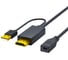 Кабель-адаптер KS-is HDMI M - Mini DisplayPort F, 4K, питание USB, 1 м KS-878 1