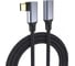 Кабель KS-is TH3 USB-C F - угловой USB-C M, 4K, 10 Гбит/с, 100 Вт, 1 м, черный KS-889CB-1 1