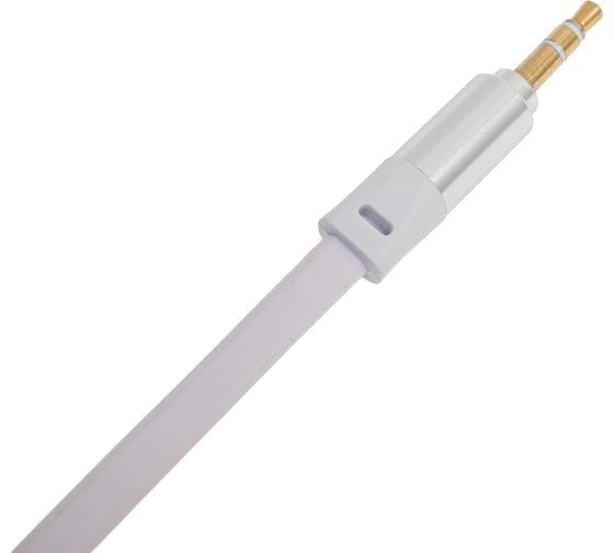 Плоский кабель Pro Legend Jack 3.5 mm вилка - Jack 3.5 вилка, белый, 1 м. PL1051
