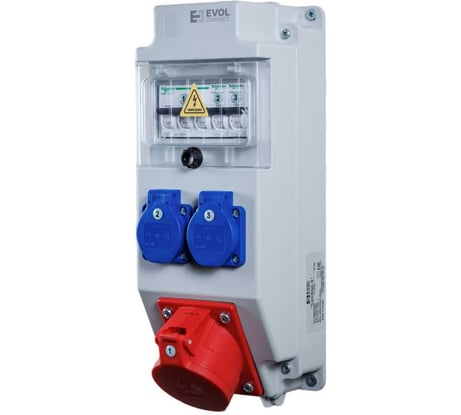 Щит с розетками навесной Combox 5 EVOL 01010021