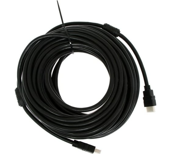 Кабель HDMI Windigo HDMI(m)-HDMI(m), v 1.4, 15 м, позол разъемы, феррит кольца, 3D, 4K, черный 5698344