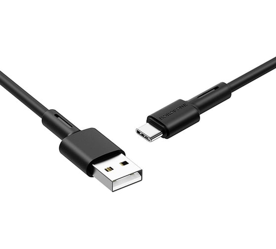 Кабель USB Borofone BX31 для Type-C, 3.0А, длина 1м, черный 811684 1