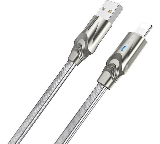Кабель USB Borofone BU12 для Lightning, 2.4А, длина 1.2м, серый 821396 1