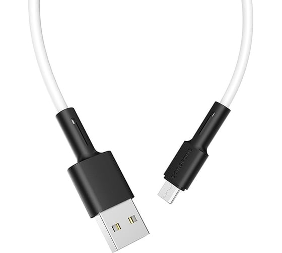 Кабель USB Borofone BX31 для Micro USB, 2.4А, длина 1м, белый 811686 1