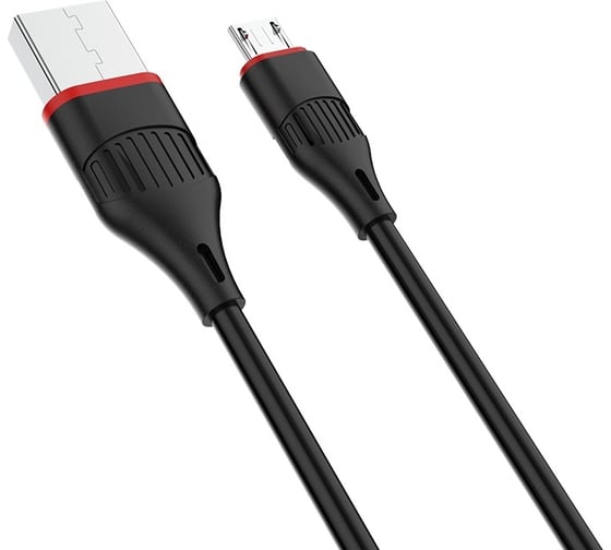 Кабель USB Borofone BX17 для Micro USB, 2.4A, длина 1м, черный 762161 1