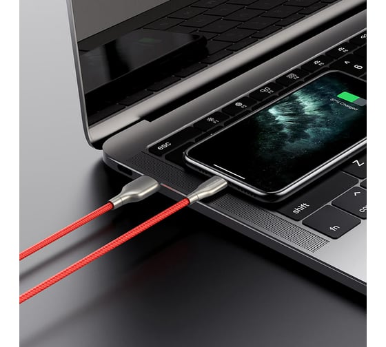 Кабель USB Borofone BX45 для Lightning, 2.4А, длина 1м, красный 821380