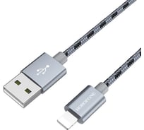 Кабель USB Borofone BX24 для Lightning, 2.4А, длина 1м, серый 821399