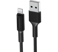 Кабель USB Borofone BX1 для Lightning, 2.0А, длина 1м, черный 821393