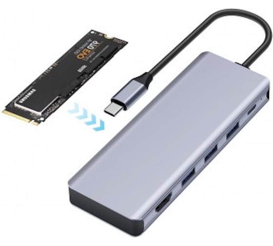 Док станция KS-is USB Type C 6 в 1 KS-956A