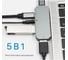 Хаб USB-C KS-is 5 в 1 с коннектором KS-763 5
