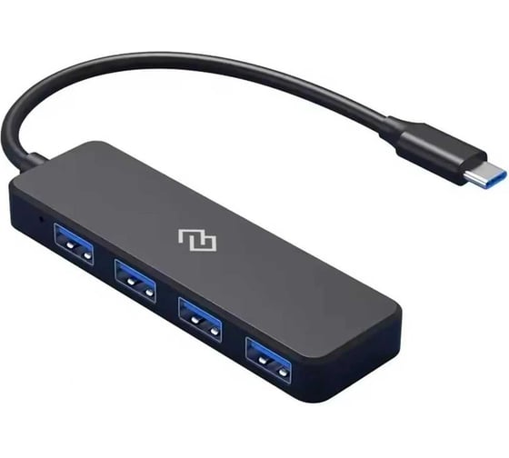 Разветвитель Digma USB-C 4 порта, черный DHUB-4USB-C-2.0 2018370