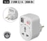 Тройник для розетки с USB TDM ELECTRIC поворотный 250В 16А + 2USB 2.1A SQ1806-0183 2