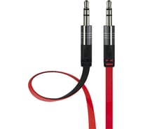 Аудио кабель AUX BW 3.5мм jack - 3,5мм jack Interstep красно/черный, 2м, B203, 27712