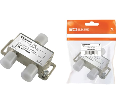 Делитель TV TDM ELECTRIC «краб»х2 под F разъём, 5-1000 МГц SQ1809-0030