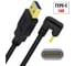 Кабель USB-A M - угловой 180 USB-C M () 10Gbps, 10Вт, 2м, черный KS-is KS-894AB-2 2