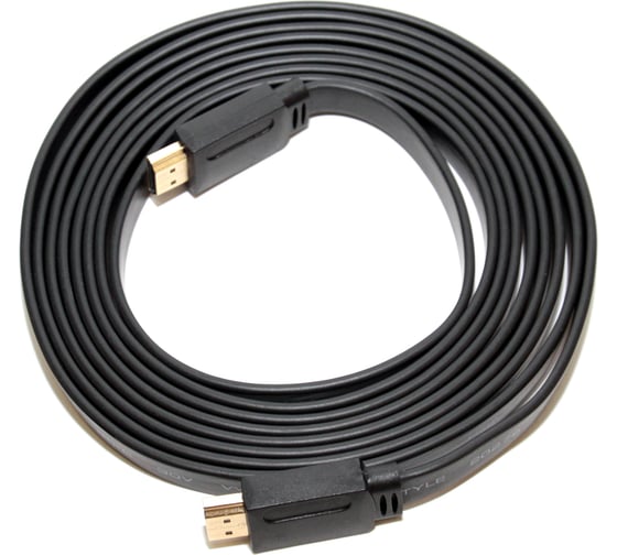 Кабель 5bites HDMI M- HDMI M V1.4B плоский высокоскоростной ETHERNET 3D 2м APC-185-002 1