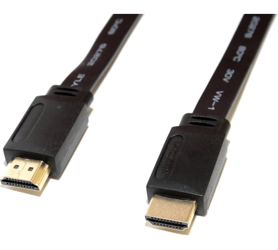 Кабель 5bites HDMI M- HDMI M V1.4B плоский высокоскоростной ETHERNET 3D 2м APC-185-002