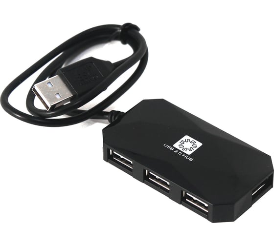 Концентратор 5bites 4 порта USB2.0, черный HB24-207BK 1