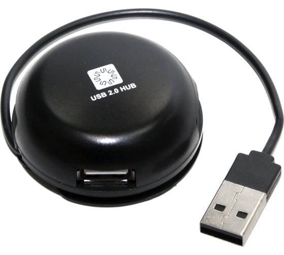 Концентратор 5bites 4 порта USB 2.0, черный HB24-200BK 1