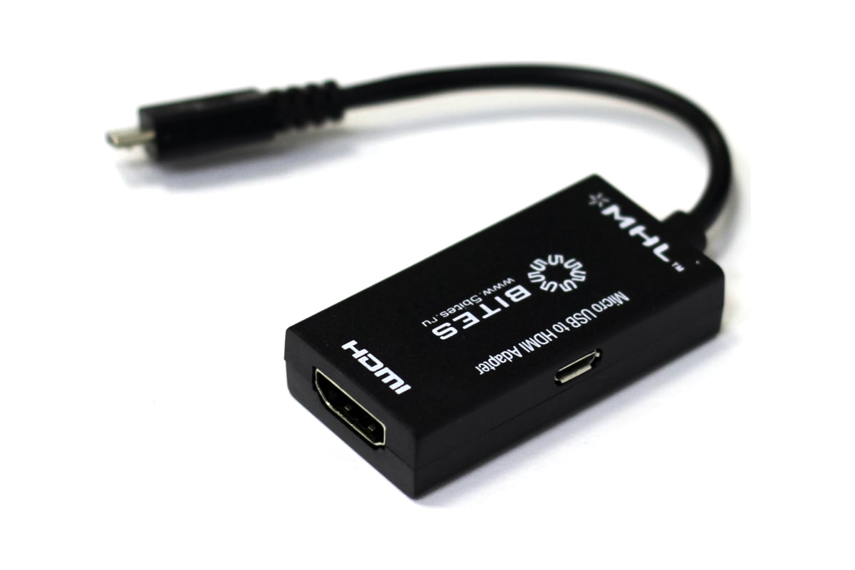 Кабель-адаптер 5bites MHL USB microB - HDMI 0.1м UA-HHFM-MHL - выгодная  цена, отзывы, характеристики, фото - купить в Москве и РФ